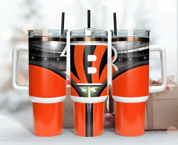 Cincinnati Bengals NFL Custom Stanley Quencher 30oz-40oz Stainless Steel Tumbler Hot And Cold Tumbler