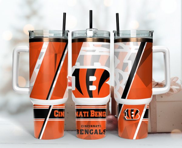 Cincinnati Bengals NFL Custom Stanley Quencher 30oz-40oz Stainless Steel Tumbler Hot And Cold Tumbler
