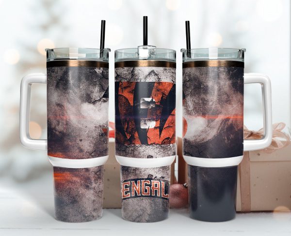 Cincinnati Bengals NFL Custom Stanley Quencher 30oz-40oz Stainless Steel Tumbler Hot And Cold Tumbler
