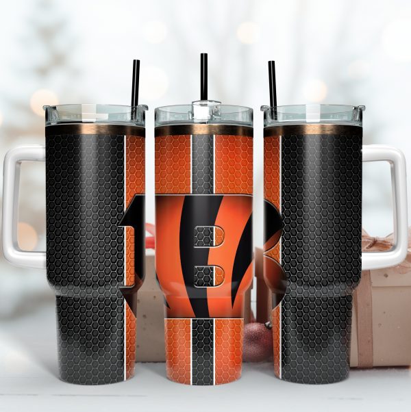 Cincinnati Bengals NFL Custom Stanley Quencher 30oz-40oz Stainless Steel Tumbler Hot And Cold Tumbler