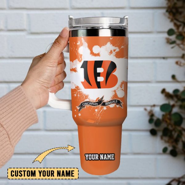 Cincinnati Bengals Football NFL Sport Custom Stanley Quencher 30oz-40oz Stainless Steel Tumbler Hot And Cold Tumbler - Image 2