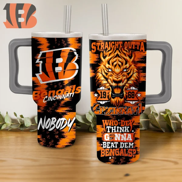 Cincinnati Bengals Custom Stanley Quencher 30oz-40oz Stainless Steel Tumbler Hot And Cold Tumbler