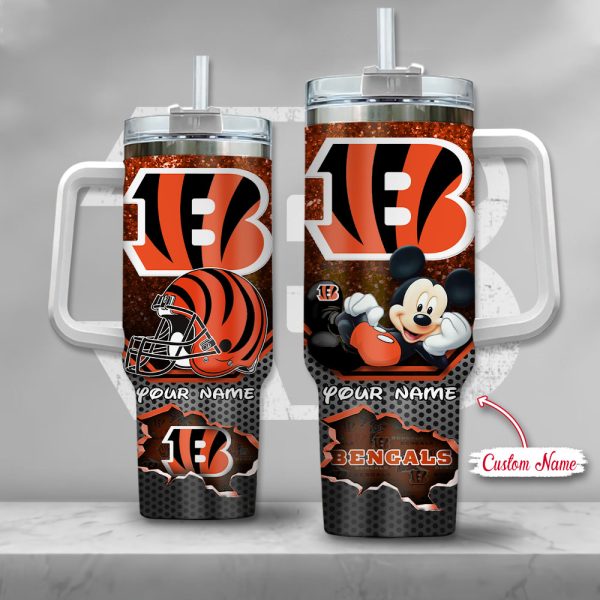 Cincinnati Bengals NFL Custom Stanley Quencher 30oz-40oz Stainless Steel Tumbler Hot And Cold Tumbler