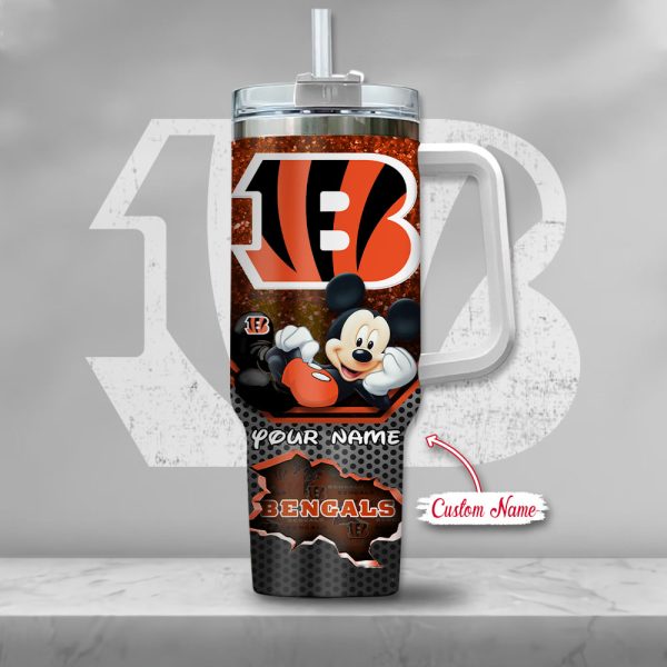 Cincinnati Bengals NFL Custom Stanley Quencher 30oz-40oz Stainless Steel Tumbler Hot And Cold Tumbler - Image 2