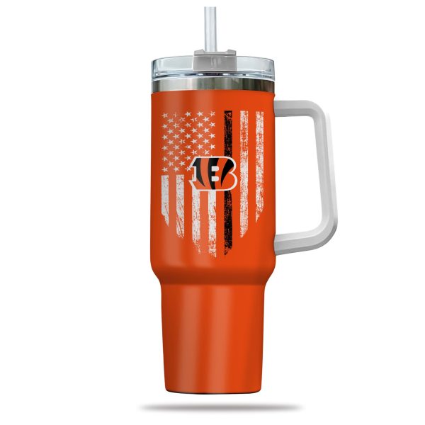 Cincinnati Bengals NFL Custom Stanley Quencher 30oz-40oz Stainless Steel Tumbler Hot And Cold Tumbler - Image 2