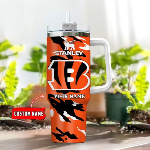 Cincinnati Bengals NFL Custom Stanley Quencher 30oz-40oz Stainless Steel Tumbler Hot And Cold Tumbler - Image 2