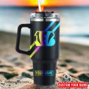 Cincinnati Bengals NFL Hologram Logo Custom Stanley Quencher 30oz-40oz Stainless Steel Tumbler Hot And Cold Tumbler
