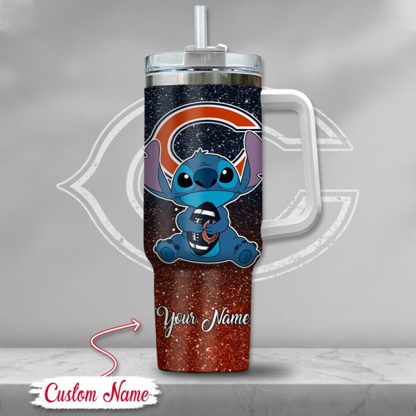 Chicago Bears NFL Custom Stanley Quencher 30oz-40oz Stainless Steel Tumbler Hot And Cold Tumbler - Image 2
