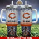 Chicago Bears Glitter NFL Custom Stanley Quencher 30oz-40oz Stainless Steel Tumbler Hot And Cold Tumbler
