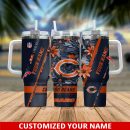 Chicago Bears NFL Custom Stanley Quencher 30oz-40oz Stainless Steel Tumbler Hot And Cold Tumbler