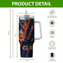 Chicago Bears NFL Custom Stanley Quencher 30oz-40oz Stainless Steel Tumbler Hot And Cold Tumbler