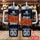 Chicago Bears NFL Custom Stanley Quencher 30oz-40oz Stainless Steel Tumbler Hot And Cold Tumbler