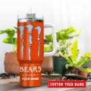 Chicago Bears NFL Energy Nutrition Facts Custom Stanley Quencher 30oz-40oz Stainless Steel Tumbler Hot And Cold Tumbler