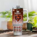 Chicago Bears NFL Glitter Custom Stanley Quencher 30oz-40oz Stainless Steel Tumbler Hot And Cold Tumbler