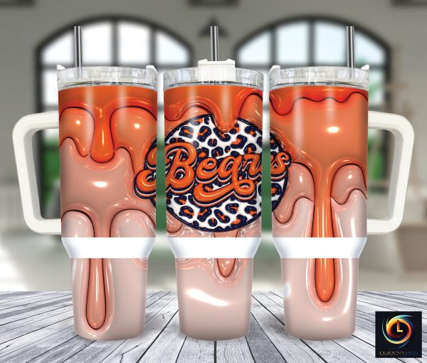 Chicago Bears NFL Custom Stanley Quencher 30oz-40oz Stainless Steel Tumbler Hot And Cold Tumbler