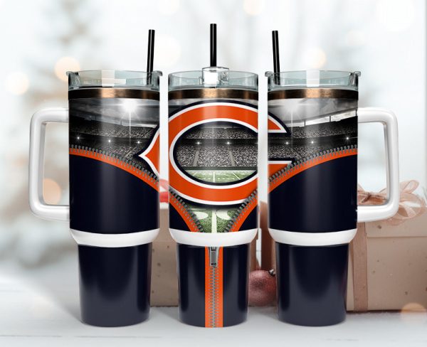 Chicago Bears NFL Custom Stanley Quencher 30oz-40oz Stainless Steel Tumbler Hot And Cold Tumbler