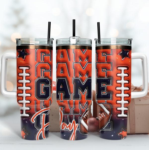 Chicago Bears NFL Game Day Custom Stanley Quencher 30oz-40oz Stainless Steel Tumbler Hot And Cold Tumbler