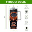 Chicago Bears NFL Custom Stanley Quencher 30oz-40oz Stainless Steel Tumbler Hot And Cold Tumbler