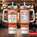Chicago Bears NFL Nutrition Facts Custom Stanley Quencher 30oz-40oz Stainless Steel Tumbler Hot And Cold Tumbler