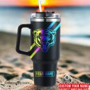 Chicago Bears NFL Hologram Logo Custom Stanley Quencher 30oz-40oz Stainless Steel Tumbler Hot And Cold Tumbler
