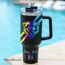 Chicago Bears NFL Hologram Logo Custom Stanley Quencher 30oz-40oz Stainless Steel Tumbler Hot And Cold Tumbler