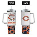 Chicago Bears NFL Custom Stanley Quencher 30oz-40oz Stainless Steel Tumbler Hot And Cold Tumbler
