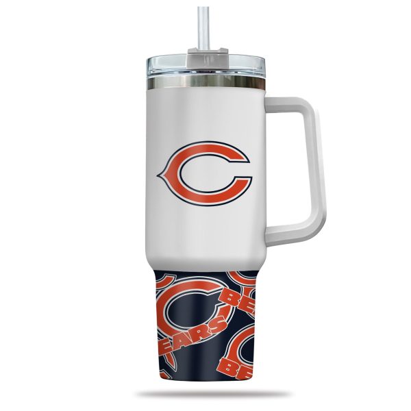 Chicago Bears NFL Custom Stanley Quencher 30oz-40oz Stainless Steel Tumbler Hot And Cold Tumbler - Image 2