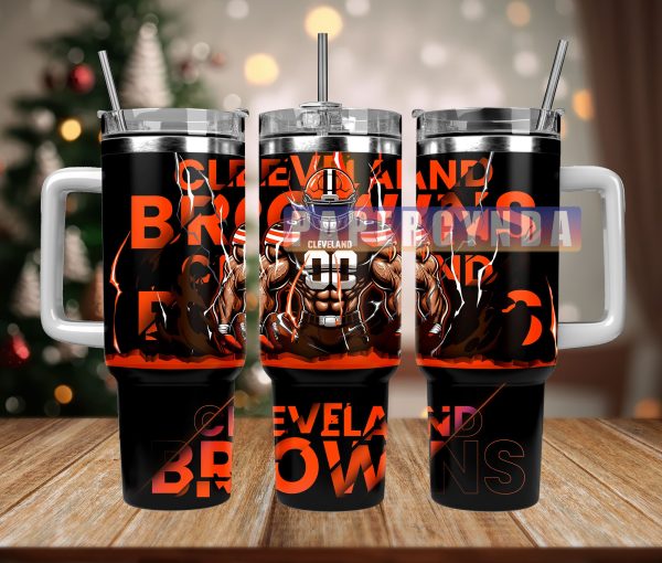 Cleveland Browns Custom Stanley Quencher 30oz-40oz Stainless Steel Tumbler Hot And Cold Tumbler