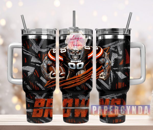 Cleveland Browns Custom Stanley Quencher 30oz-40oz Stainless Steel Tumbler Hot And Cold Tumbler