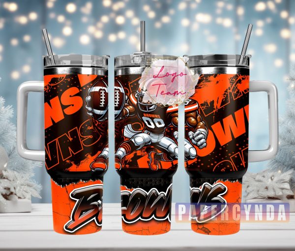 Cleveland Browns Custom Stanley Quencher 30oz-40oz Stainless Steel Tumbler Hot And Cold Tumbler