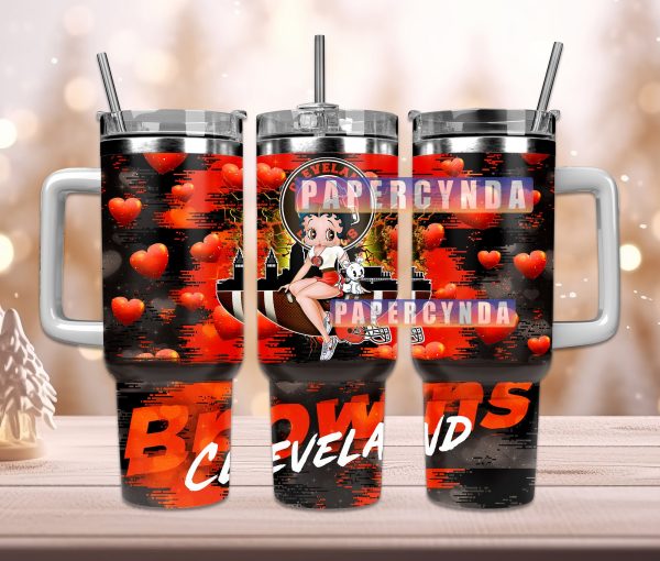 Cleveland Browns Custom Stanley Quencher 30oz-40oz Stainless Steel Tumbler Hot And Cold Tumbler