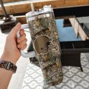 Cleveland Browns NFL Hunting Realtree Custom Stanley Quencher 30oz-40oz Stainless Steel Tumbler Hot And Cold Tumbler