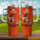 Cleveland Browns NFL Mickey Mouse Custom Stanley Quencher 30oz-40oz Stainless Steel Tumbler Hot And Cold Tumbler