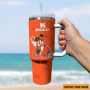 Cleveland Browns NFL Mickey Mouse Custom Stanley Quencher 30oz-40oz Stainless Steel Tumbler Hot And Cold Tumbler