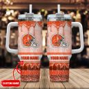 Cleveland Browns NFL Glitter Custom Stanley Quencher 30oz-40oz Stainless Steel Tumbler Hot And Cold Tumbler