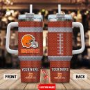 Cleveland Browns NFL Crystal Custom Stanley Quencher 30oz-40oz Stainless Steel Tumbler Hot And Cold Tumbler