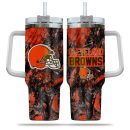 Cleveland Browns NFL Hunting Custom Stanley Quencher 30oz-40oz Stainless Steel Tumbler Hot And Cold Tumbler