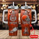 Cleveland Browns NFL Metal Style Custom Stanley Quencher 30oz-40oz Stainless Steel Tumbler Hot And Cold Tumbler