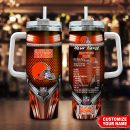 Cleveland Browns NFL Nutrition Facts Custom Stanley Quencher 30oz-40oz Stainless Steel Tumbler Hot And Cold Tumbler