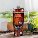 Cleveland Browns NFL Nutrition Facts Custom Stanley Quencher 30oz-40oz Stainless Steel Tumbler Hot And Cold Tumbler
