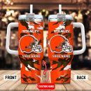 Cleveland Browns NFL Custom Stanley Quencher 30oz-40oz Stainless Steel Tumbler Hot And Cold Tumbler