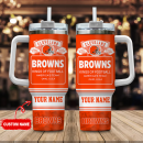 Cleveland Browns NFL Bud Light Custom Stanley Quencher 30oz-40oz Stainless Steel Tumbler Hot And Cold Tumbler