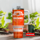Cleveland Browns NFL Bud Light Custom Stanley Quencher 30oz-40oz Stainless Steel Tumbler Hot And Cold Tumbler