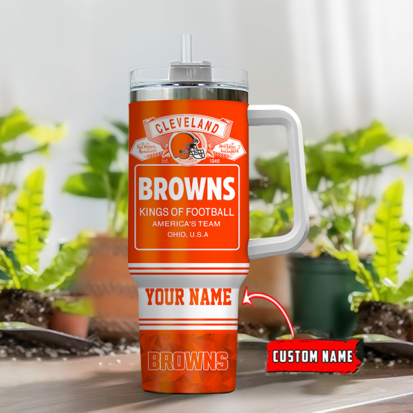 Cleveland Browns NFL Bud Light Custom Stanley Quencher 30oz-40oz Stainless Steel Tumbler Hot And Cold Tumbler - Image 2