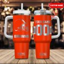 Cleveland Browns NFL Laser Engraved Effect Custom Stanley Quencher 30oz-40oz Stainless Steel Tumbler Hot And Cold Tumbler