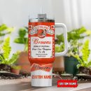 Cleveland Browns NFL Nutrition Facts Custom Stanley Quencher 30oz-40oz Stainless Steel Tumbler Hot And Cold Tumbler