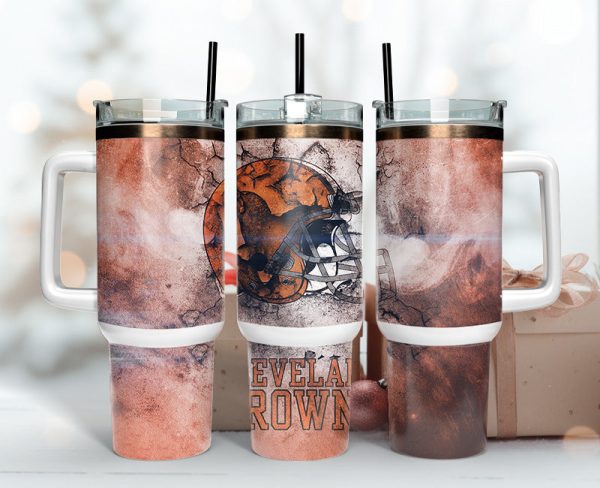 Cleveland Browns NFL Custom Stanley Quencher 30oz-40oz Stainless Steel Tumbler Hot And Cold Tumbler