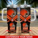 Cleveland Browns NFL Custom Stanley Quencher 30oz-40oz Stainless Steel Tumbler Hot And Cold Tumbler