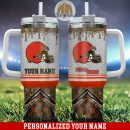 Cleveland Browns Glitter NFL Custom Stanley Quencher 30oz-40oz Stainless Steel Tumbler Hot And Cold Tumbler