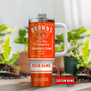 Cleveland Browns NFL Custom Stanley Quencher 30oz-40oz Stainless Steel Tumbler Hot And Cold Tumbler
